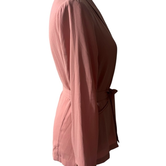 Lulu's Pink Wrap Robe with Self-Tie Belt - Picture 3 of 12
